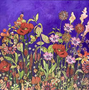 Original Expressionism Floral Paintings by Marie-Claude Fournier