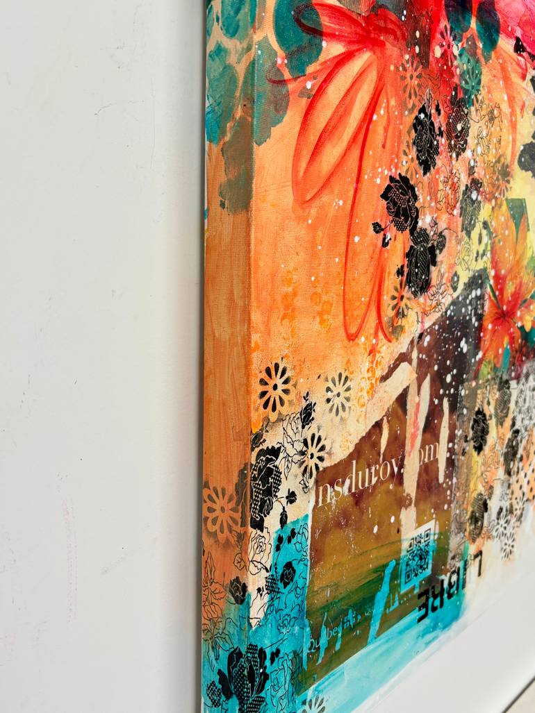 Original Color Field Painting Abstract Mixed Media by Marie-Claude Fournier