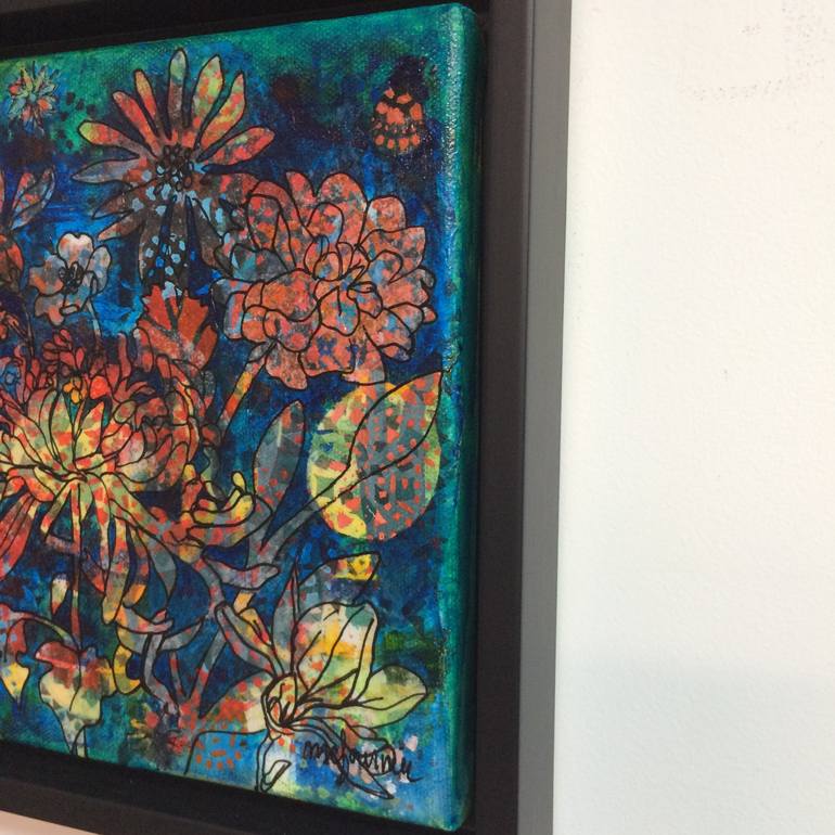 Original Floral Painting by Marie-Claude Fournier