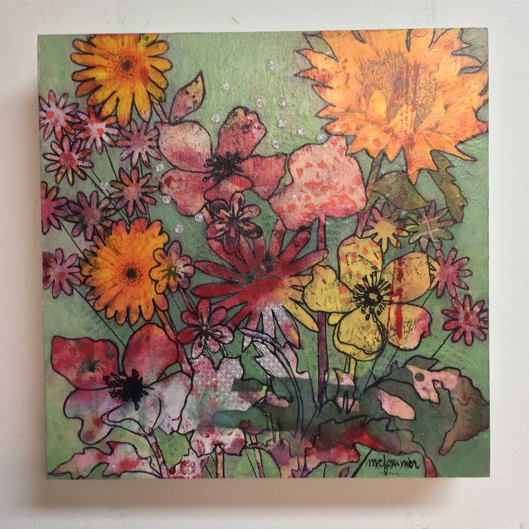 Original Fine Art Floral Painting by Marie-Claude Fournier