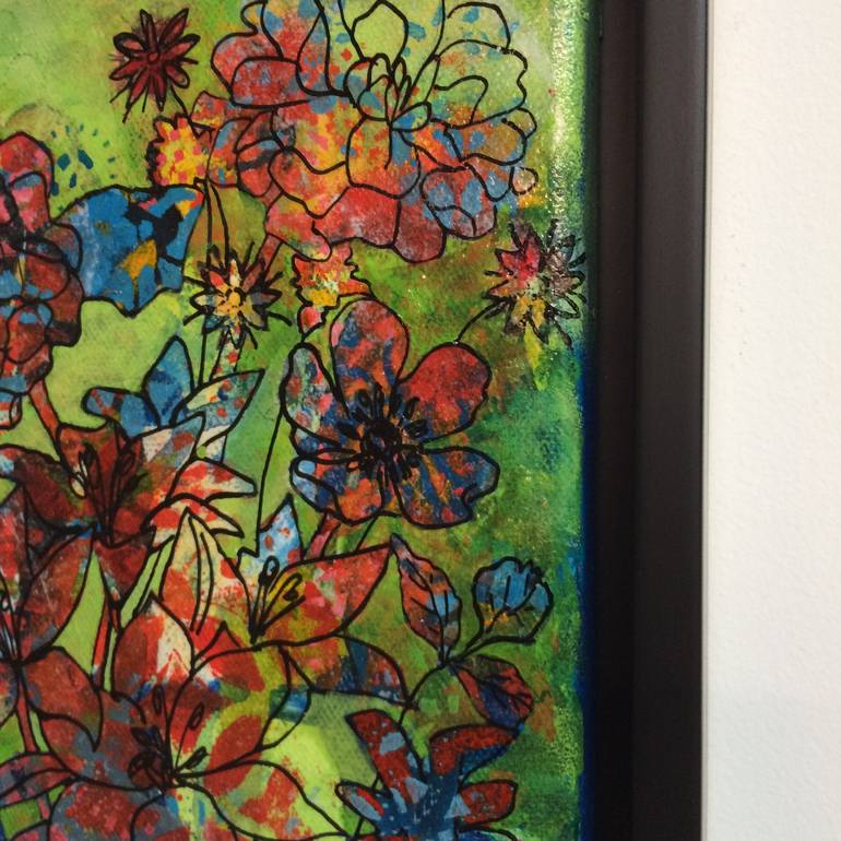 Original Floral Painting by Marie-Claude Fournier