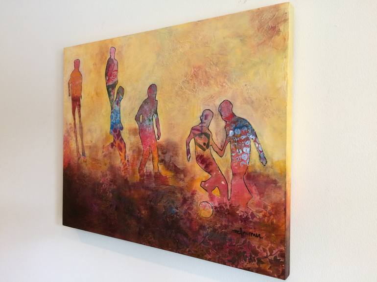 Original People Painting by Marie-Claude Fournier