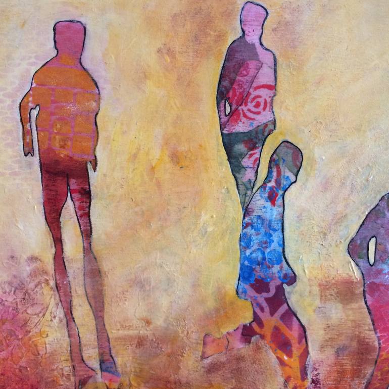 Original Figurative People Painting by Marie-Claude Fournier