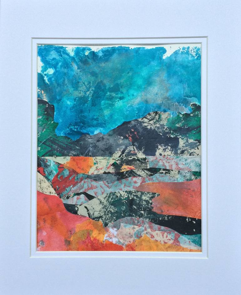 Original Abstract Landscape Collage by Marie-Claude Fournier