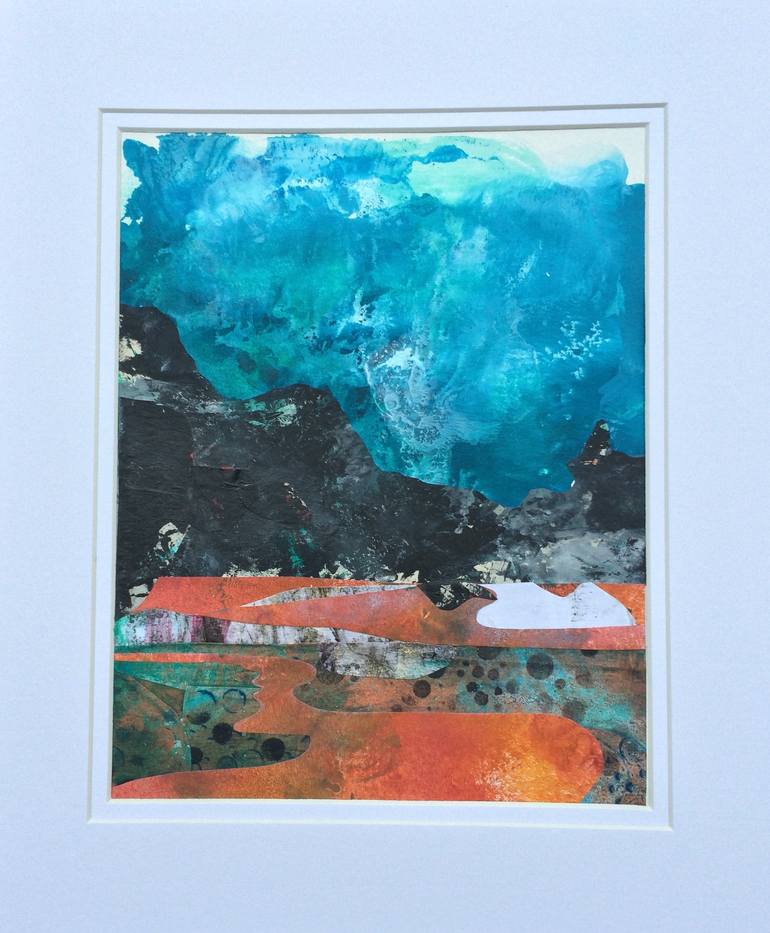 Original Abstract Landscape Collage by Marie-Claude Fournier
