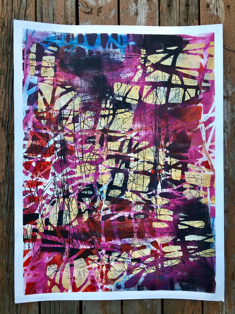 Original Expressionism Abstract Painting by Marie-Claude Fournier