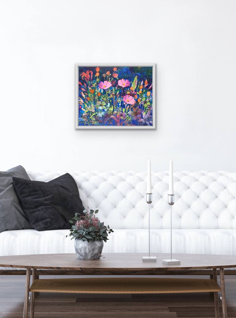 Original Floral Painting by Marie-Claude Fournier