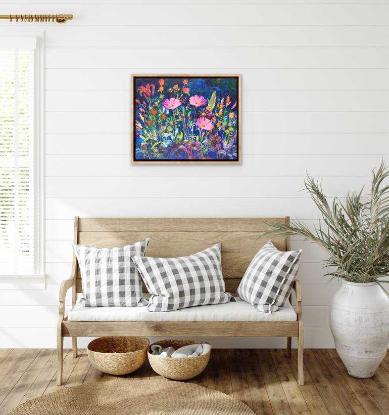 Original Floral Painting by Marie-Claude Fournier