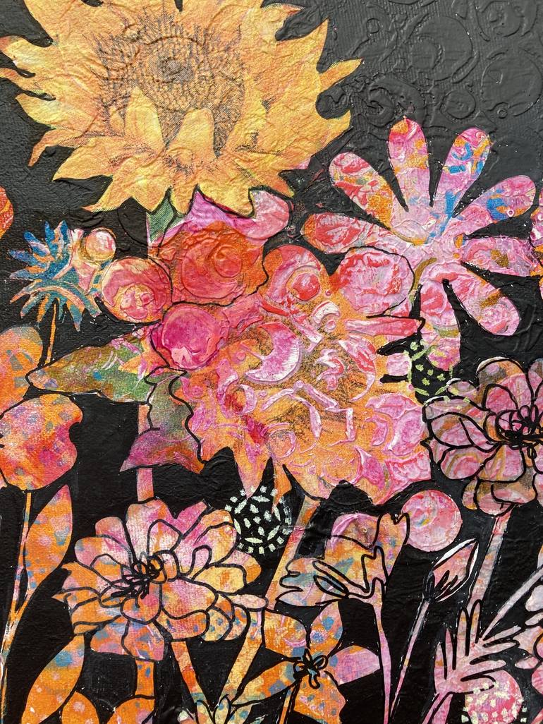 Original Floral Painting by Marie-Claude Fournier