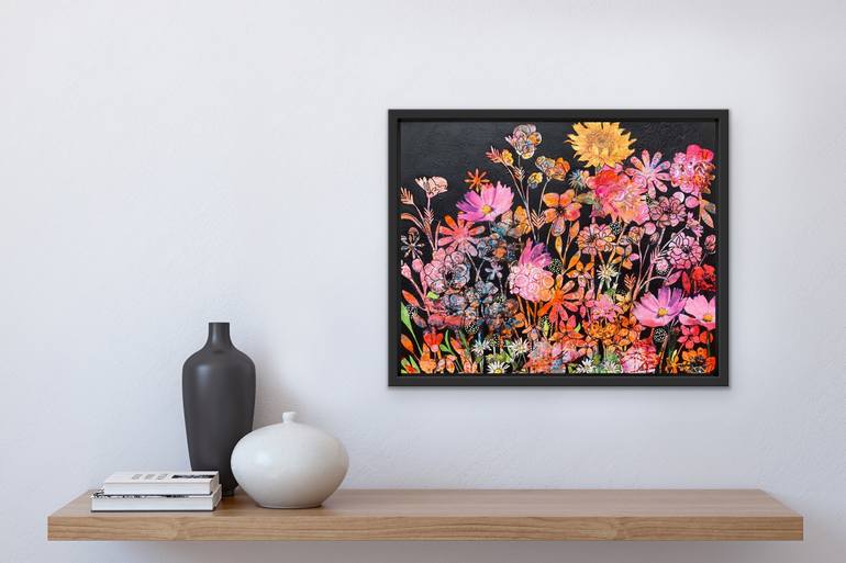 Original Figurative Floral Painting by Marie-Claude Fournier