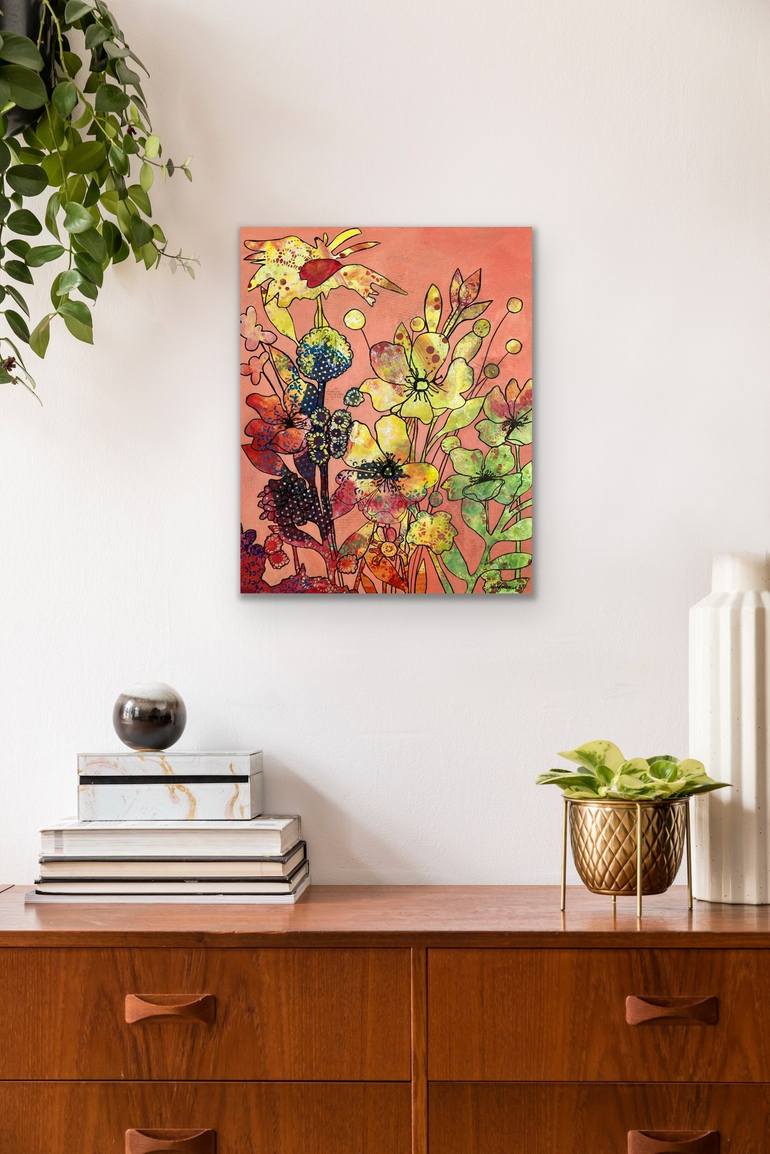 Original Floral Painting by Marie-Claude Fournier