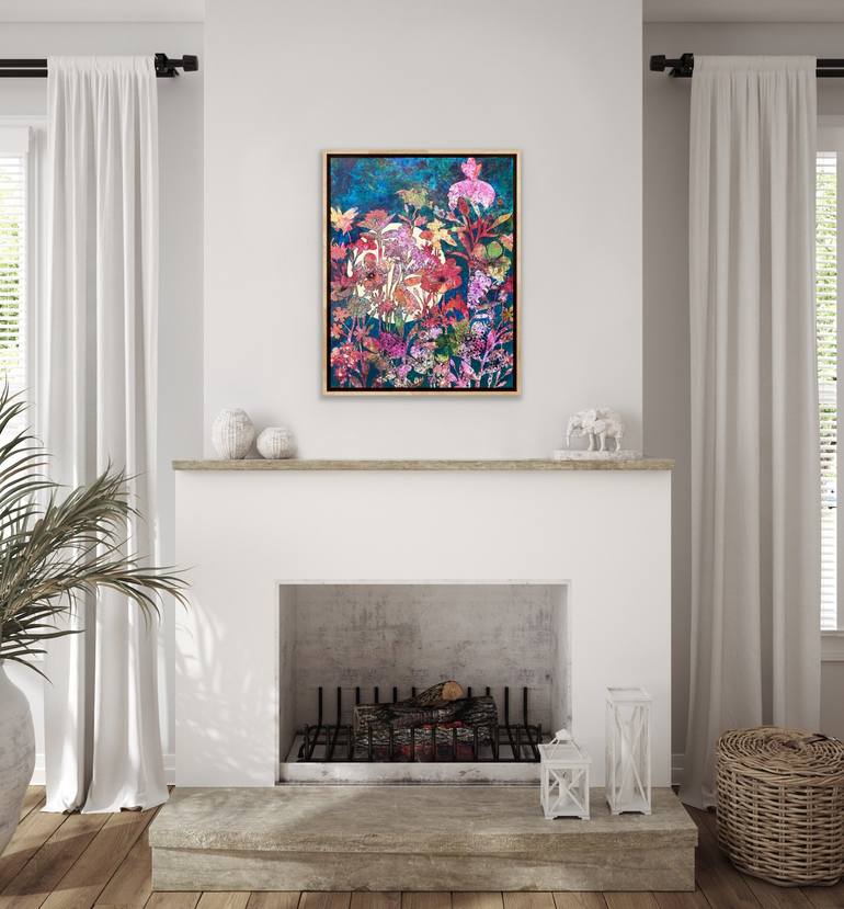 Original Floral Painting by Marie-Claude Fournier