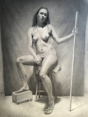 Original Realism Nude Drawings by Christopher LoPresti