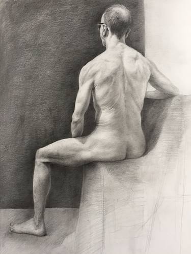 Original Realism Nude Drawings by Christopher LoPresti