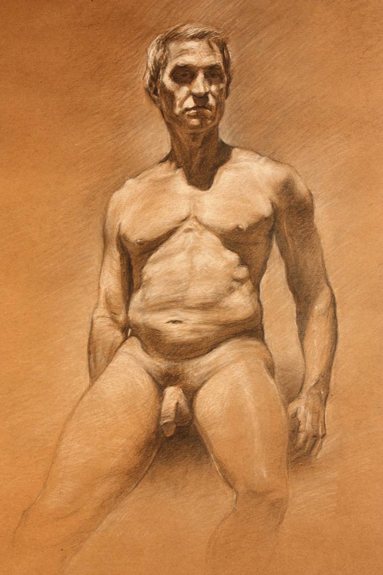 nude male Drawing by Christopher LoPresti | Saatchi Art