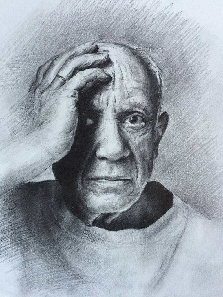 Pablo Picasso Drawing by Christopher LoPresti | Saatchi Art