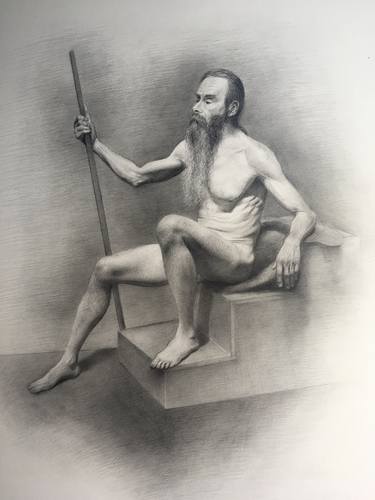 Original Realism Nude Drawings by Christopher LoPresti