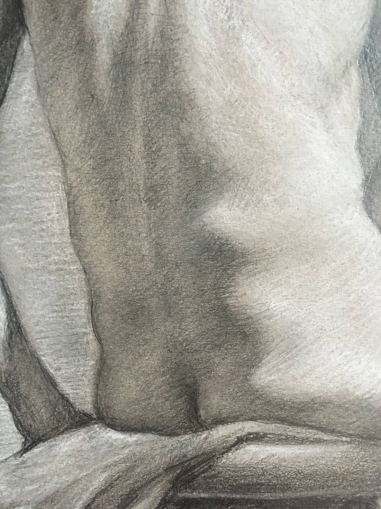 Original Realism Nude Drawing by Christopher Lopresti