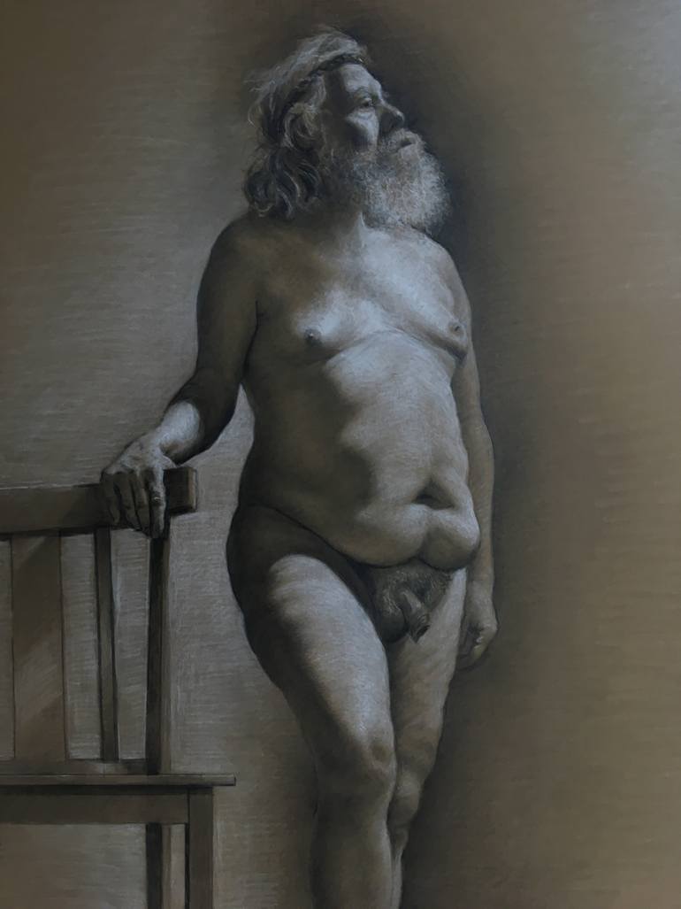 Original Realism Nude Drawing by Christopher Lopresti