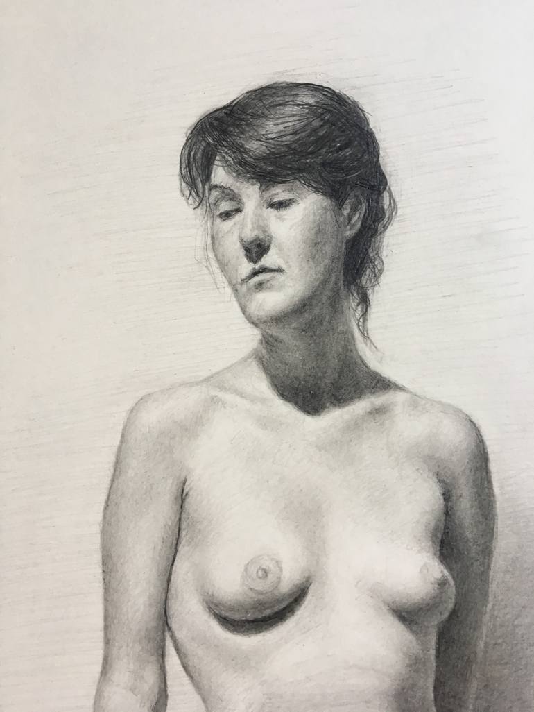 Original Realism Nude Drawing by Christopher LoPresti