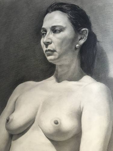 Nude, topless woman thumb
