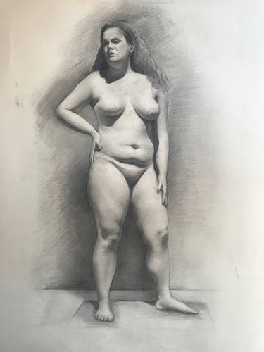 Nude Girl Standing, Hand on Hip thumb