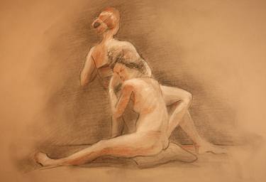 Two figures on toned paper thumb
