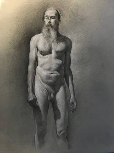 Original Photorealism Nude Drawings by Christopher LoPresti