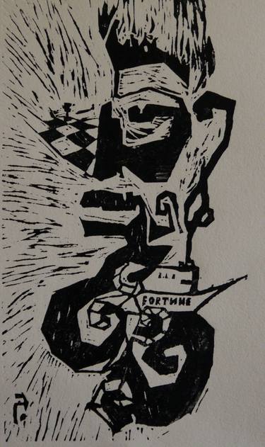 Original Abstract People Printmaking by Matryoha Br