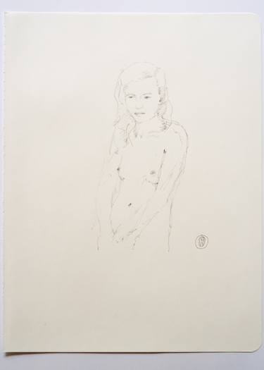 Print of Portraiture Nude Drawings by Graeme Wood