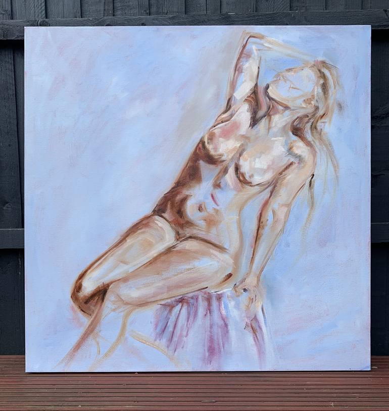 Original Figurative Nude Painting by Elise Mendelle