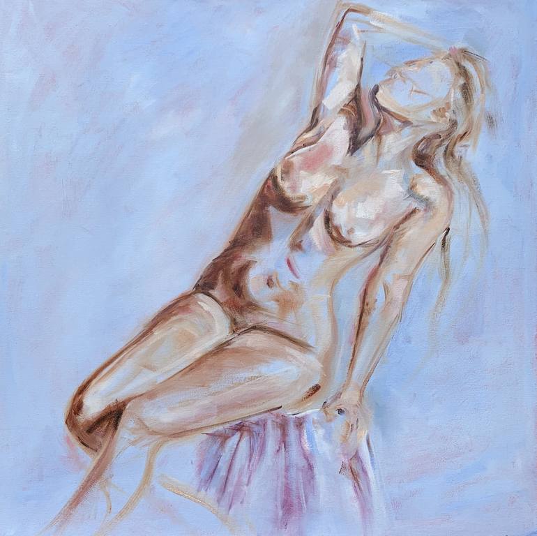 Original Figurative Nude Painting by Elise Mendelle