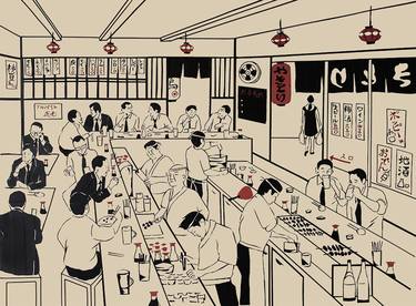 Original Fine Art Food & Drink Drawings by CHIHO HARAZAKI