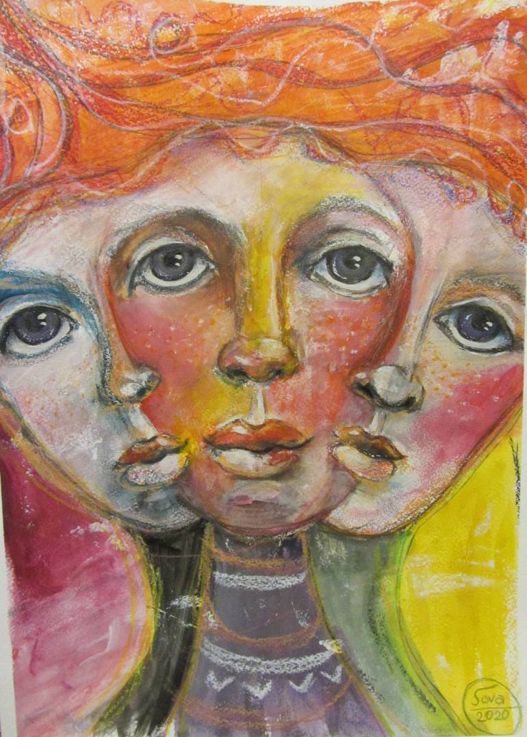 Trio Painting by Yevgeniya Pyatova | Saatchi Art