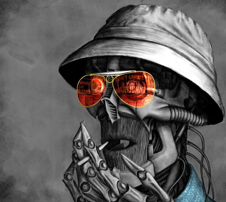 Hunter S Thompson Tribute New Media By Nikolay Krastev Saatchi Art