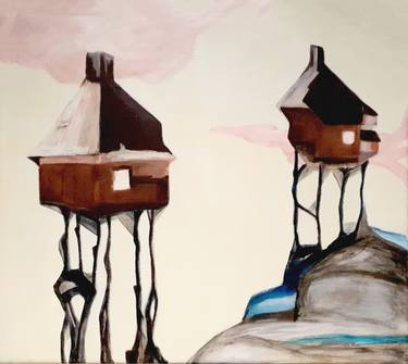Original Expressionism Architecture Paintings by Pernille Frimand