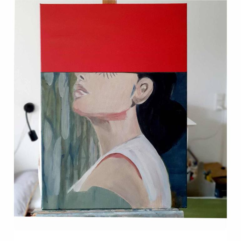 Original Figurative Portrait Painting by Pernille Frimand