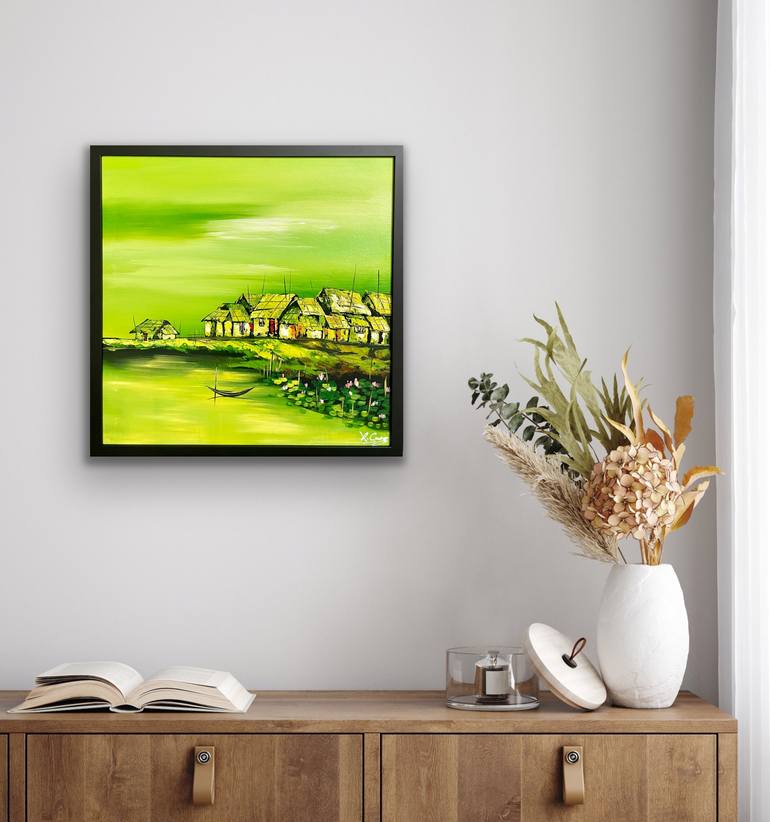 Original Contemporary Rural Life Painting by Anu Bhat