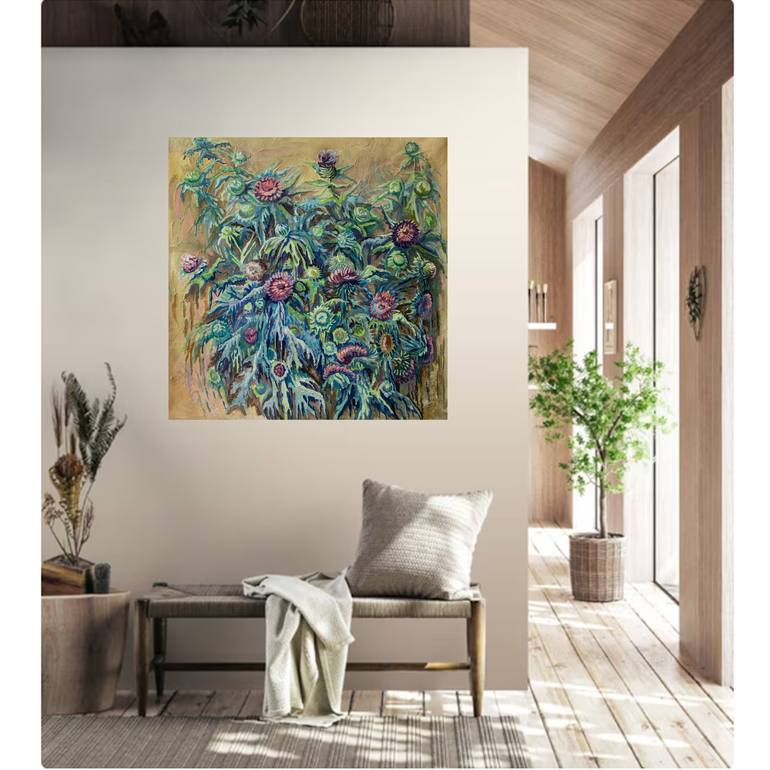 Original Floral Painting by Lilit Vardanyan