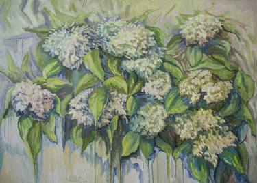 Print of Contemporary Floral Paintings by Lilit Vardanyan