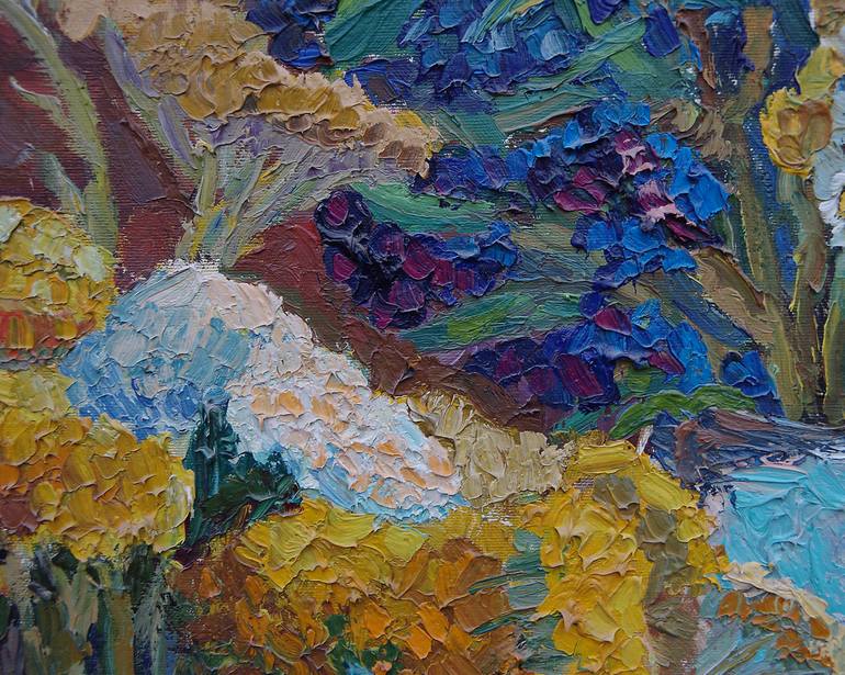 Original Impressionism Floral Painting by Lilit Vardanyan