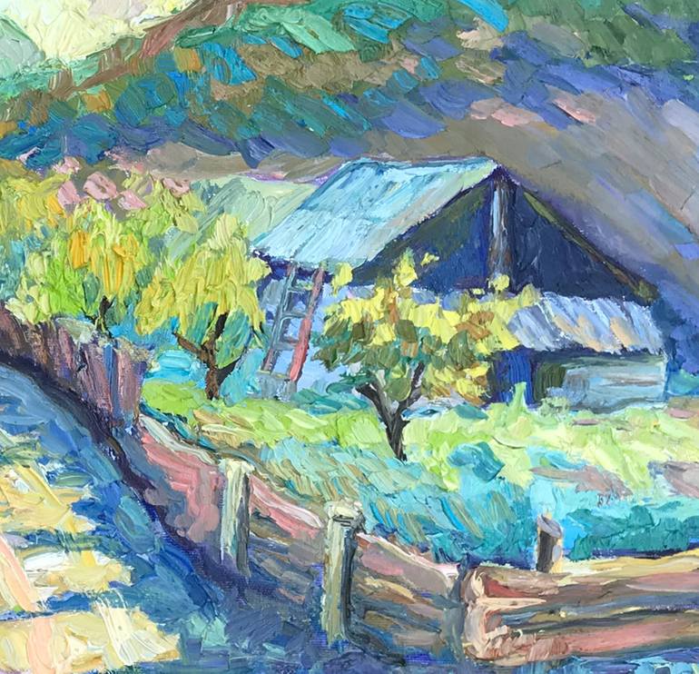 Original Rural life Painting by Lilit Vardanyan