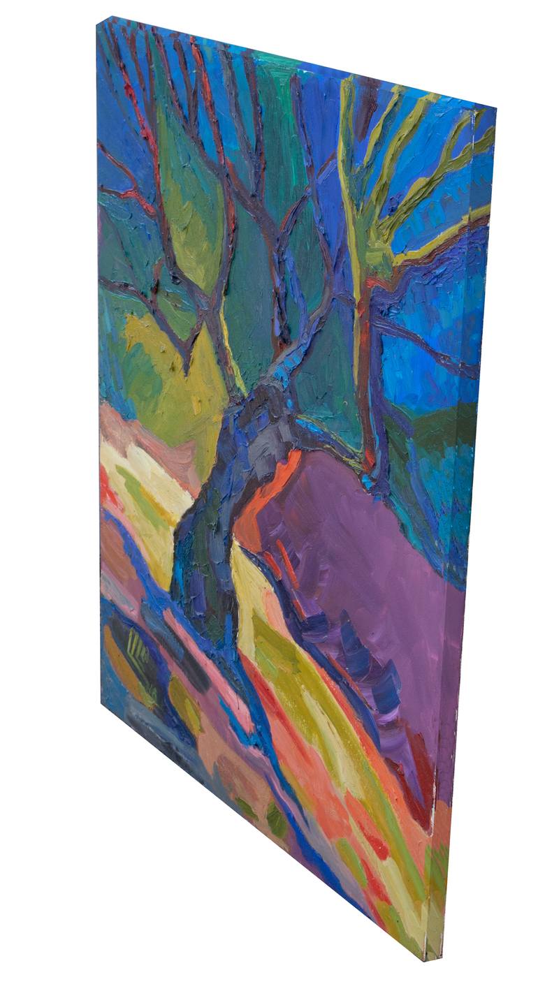 Original Fine Art Tree Painting by Lilit Vardanyan