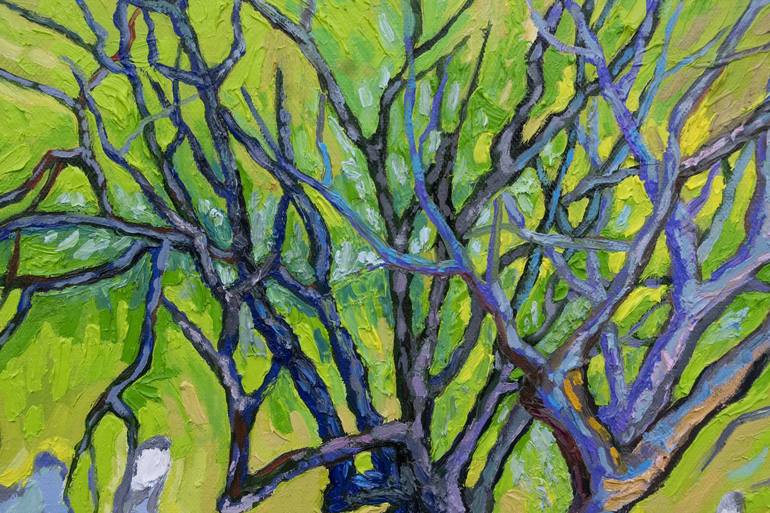 Original Fine Art Tree Painting by Lilit Vardanyan