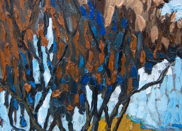 Original Impressionism Tree Painting by Lilit Vardanyan