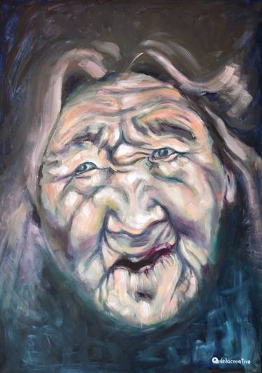 Portrait painting of old woman - Traces of Life thumb