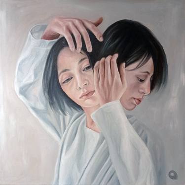 Original Figurative People Paintings by Adelacreative Adela Trifan