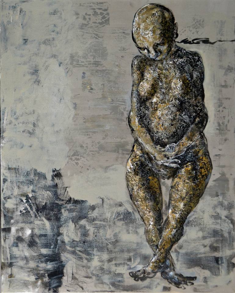 Original Conceptual People Painting by Nadia Pronina