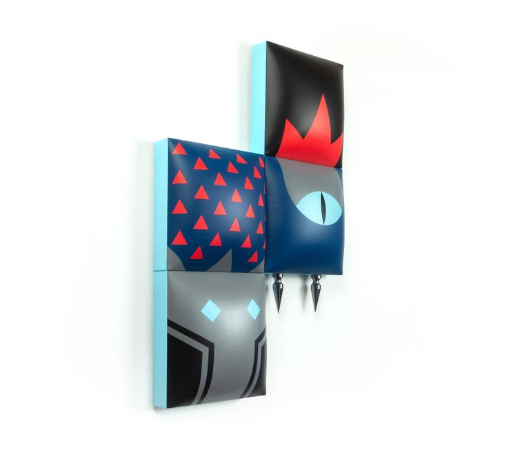 Original Abstract Geometric Painting by Sonia The Mukha