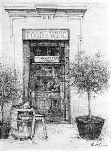 Original Black & White Architecture Drawings by Ru Na